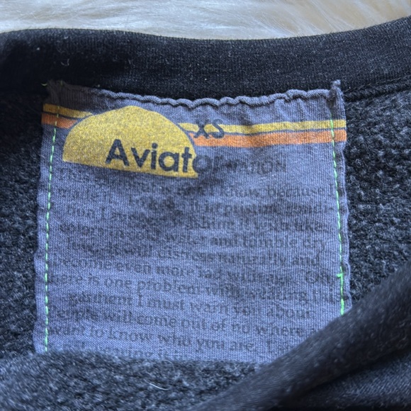 Aviator Nation Retro Crewneck Sweatshirt Rainbow 6 Stripe 🌈 Size XS - Picture 2 of 9